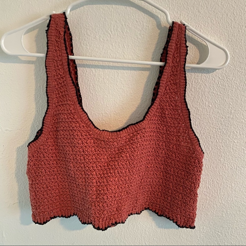 Knitted Crop Top w/ Tie Back